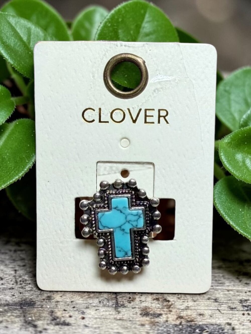 Clover Western Cross Ring Adjustable